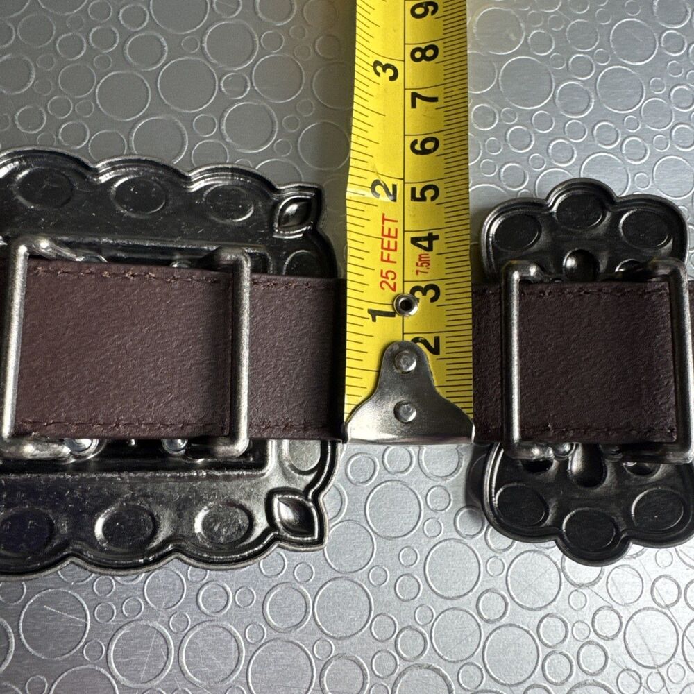 NWT Lucky & Blessed Turquoise Concho Tool Leather Belt - S Runs Bigger Dust Bag - Picture 9 of 14